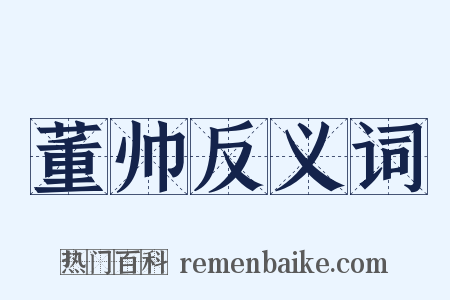 董帅反义词是什么意思的图片